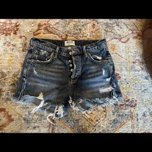 AGOLDE blue Jean cut off shorts size 25